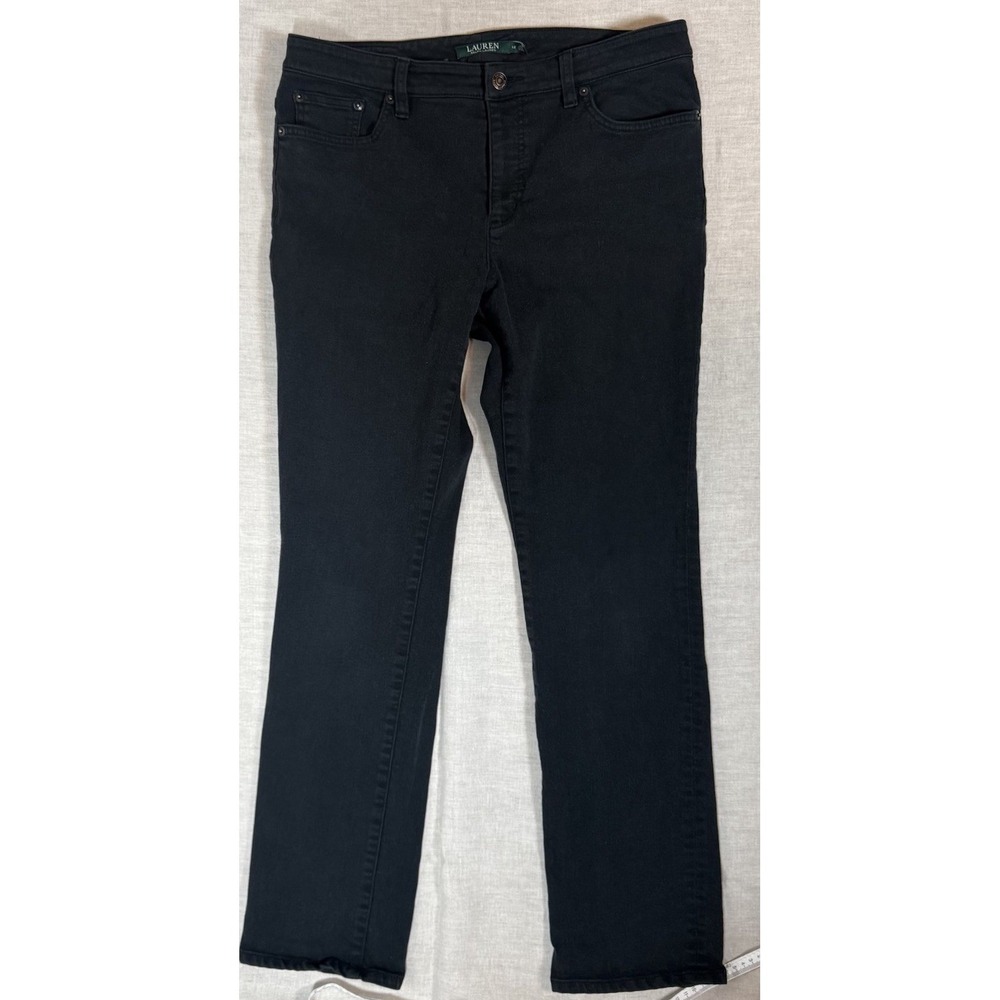 Lauren Ralph Lauren‎ Modern Straight Curvy Black Jeans Size 12/31 NWT Timeless